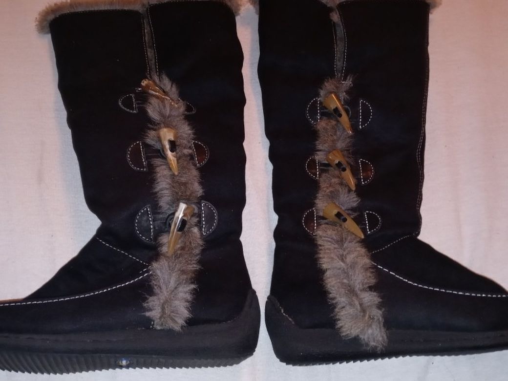 Dr.Schools Knee High Fur Boots Size 7.5 $40