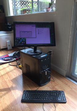 SYSTEM DX DESKTOP COMPUTER W 20” ASUS MONITOR 500GB PHOTOSHOP ABLETON ILLUSTRATOR