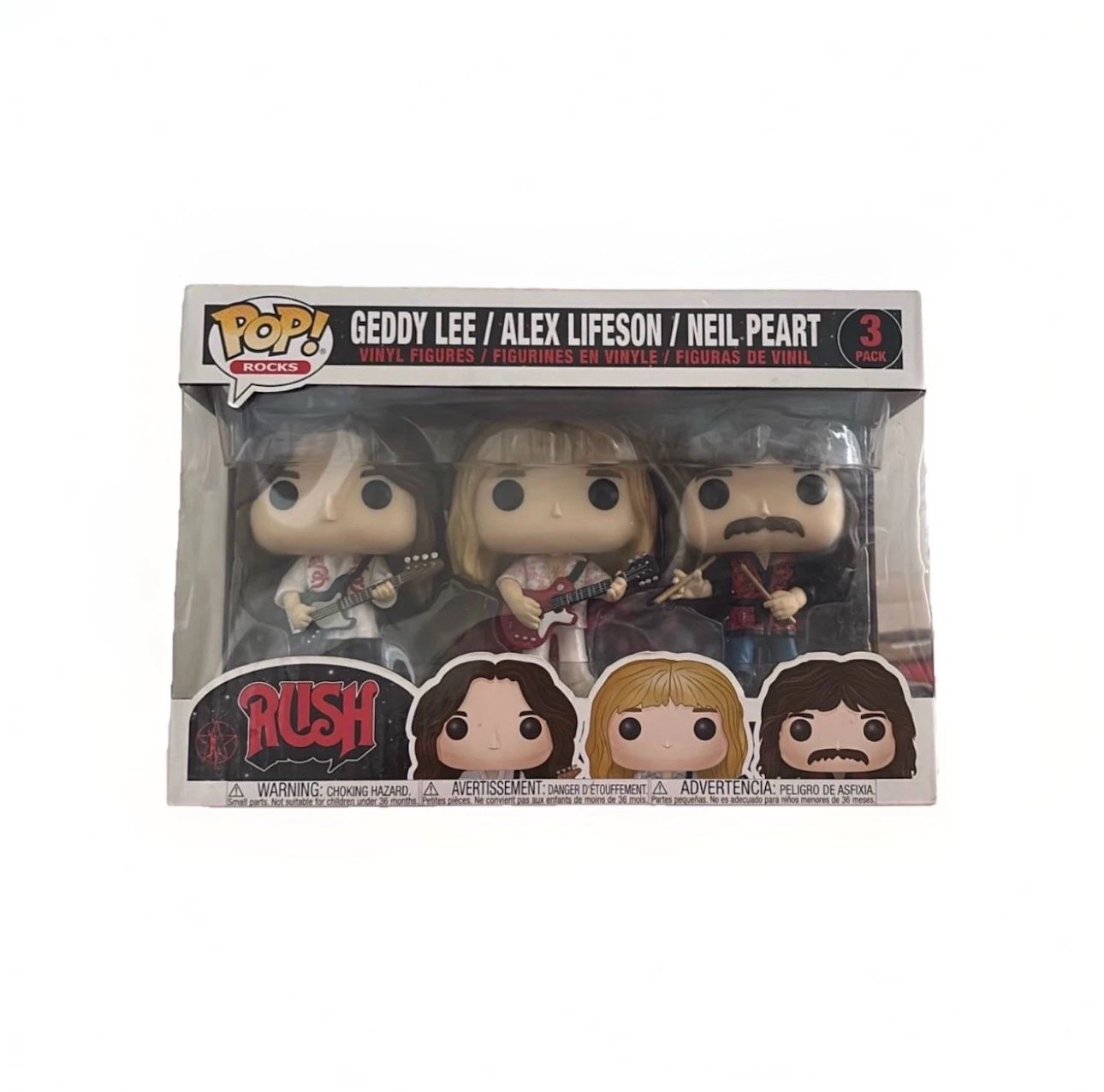 Funko Pop! Rocks Rush 3 Pack – Geddy Lee, Alex Lifeson, Neil Peart