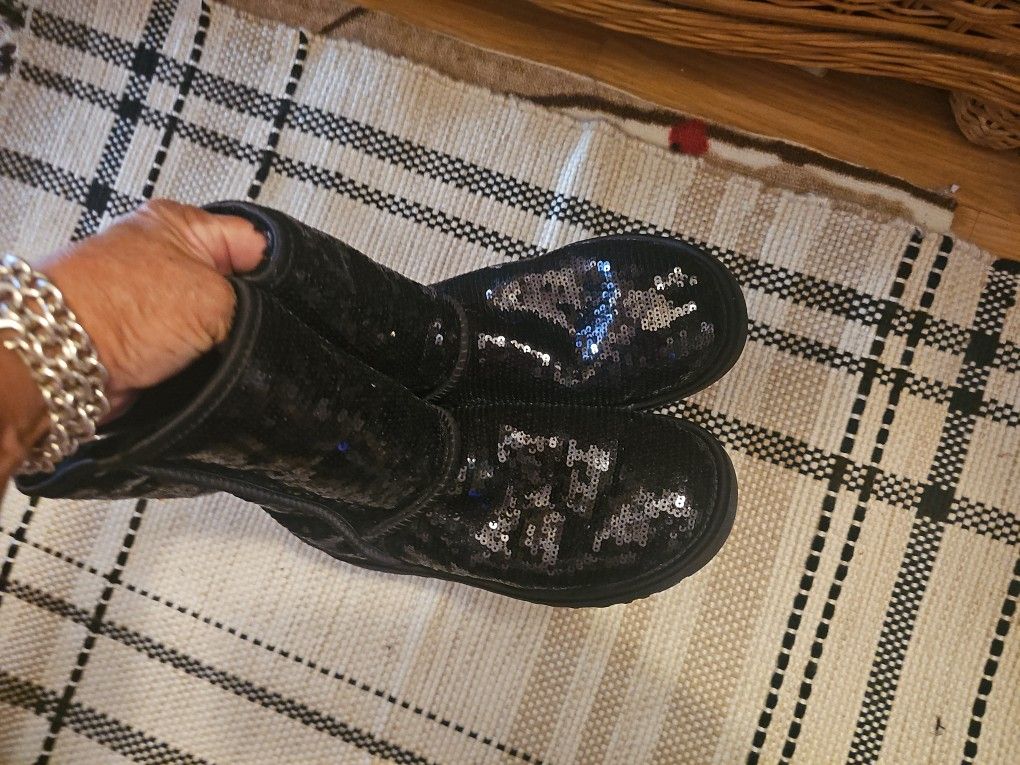 Sz8 Ugg Sequined Boots Mint Pet Dmk Free