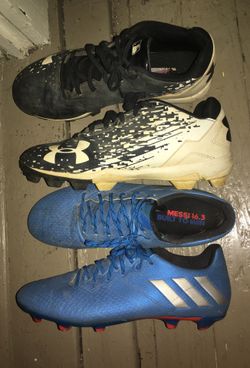 Adidas and under armor cleats
