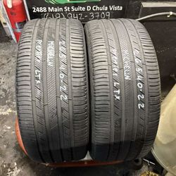 265-40-22 Michelin Primacy XLT Used Tire Pair $140 Free Mounting And Balancing 