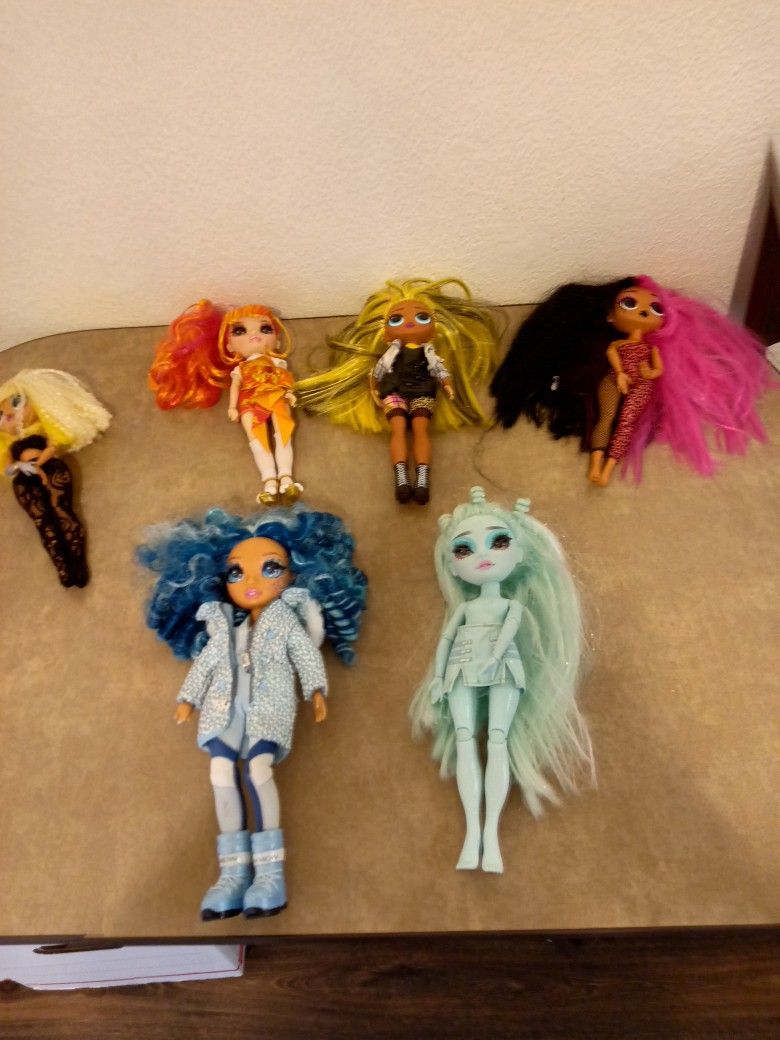 Rainbow High & Lol Fashion Doll Lot Of 6