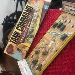 1975 Vintage Tank Command Strategy Game by IDEAL 2 Player Complete