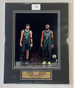 Jayson Tatum & Jaylen Brown 8x10 Photo Matted 11x14