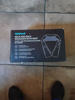Neck and back massager with heat