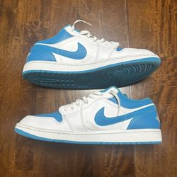 Nike Men’s Air Jordan 1 Low “Aquatone” Shoes (Size 14)
