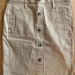 Old Navy Button Front Pencil Skirt - Camel Brown, Size 0
