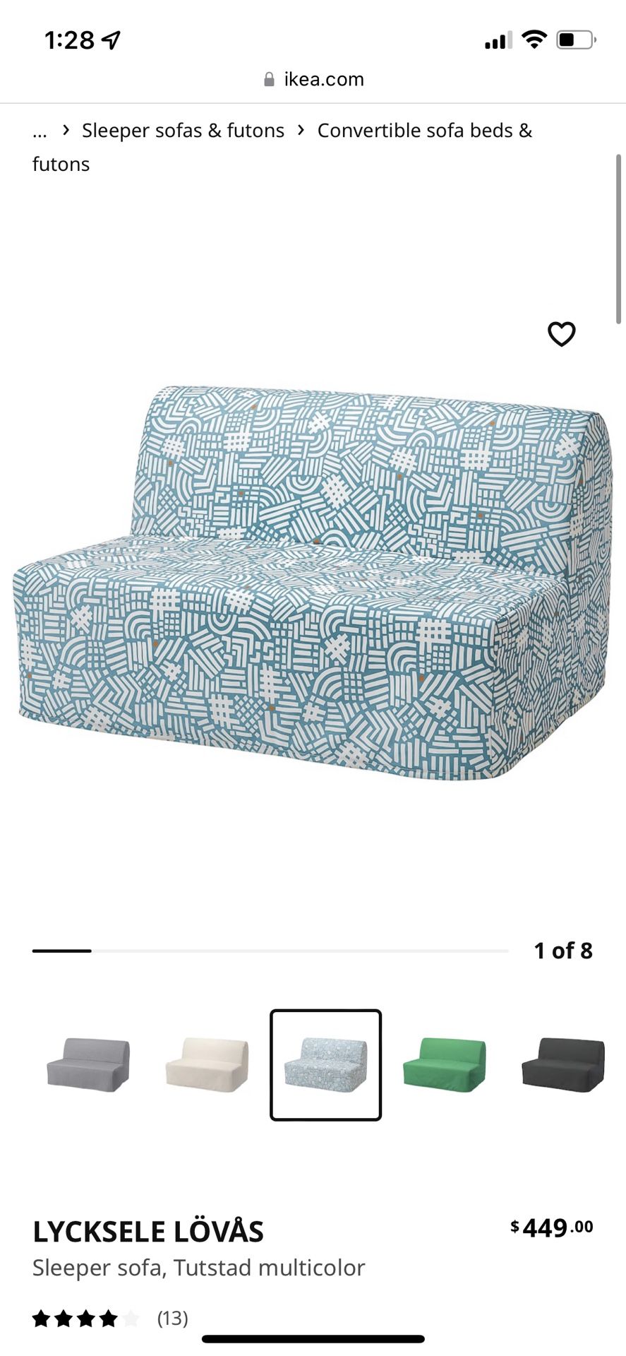 Ikea Lycksele Lovas Sleeper Sofa