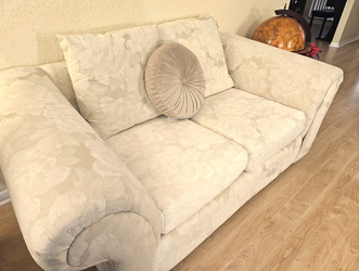 Floral Damask Loveseat with Rolled Arms- Delivery Available in Oviedo/UCF!