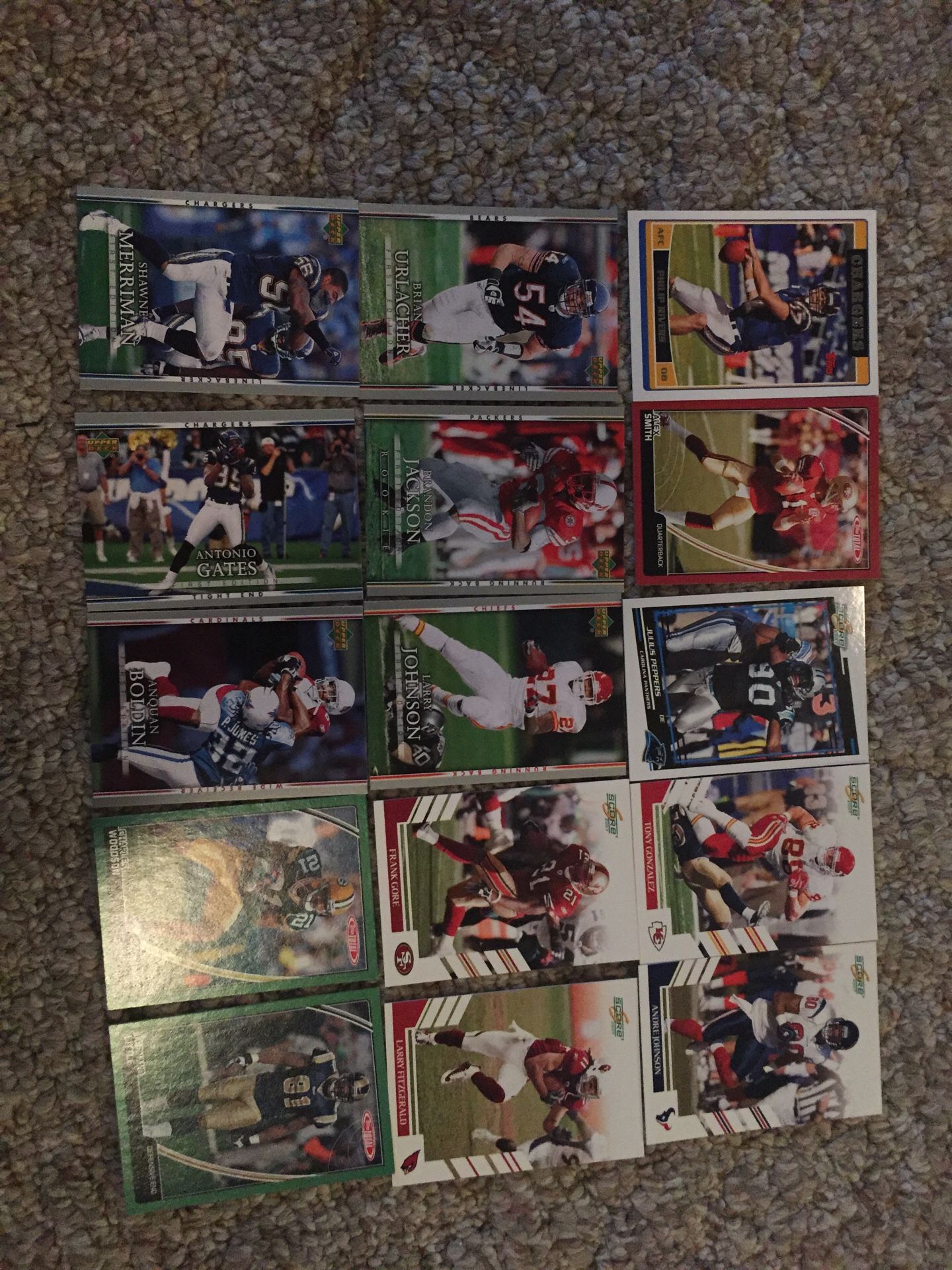 15 football cards