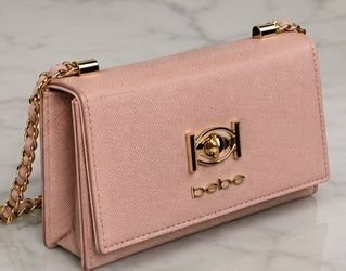 bebe Blush Pink Chain Crossbody Bag