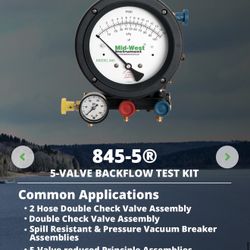Backflow mid-west test Kit