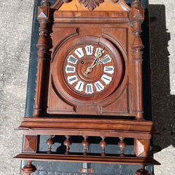 Antique walnut Victorian Wall Clock