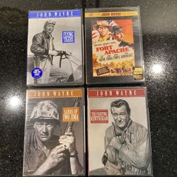 4 John Wayne DVDs Flying Tiger, Fort Apache, Sands of Iwo Jima & Fighting KY NEW