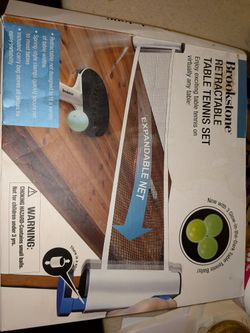 Brookstone, Retractable Table Tennis Set