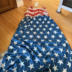 Medium Patriotic Maxi Dress For Grand PL