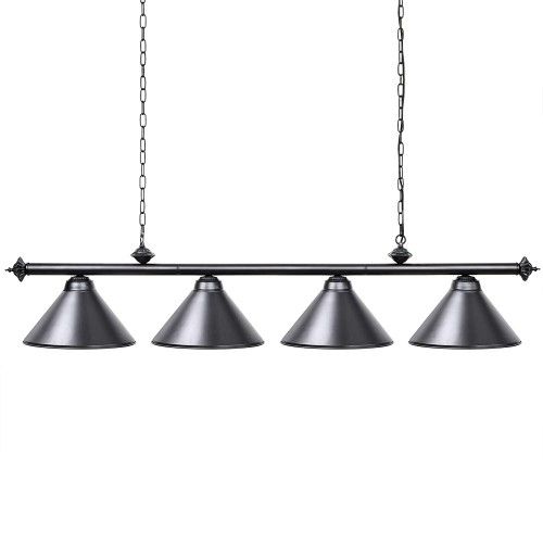 Wellmet 4 Light Pool Table Light, 70 Inch Modern Industrial Hanging Chandelier Island Light With Lamp Shade Billiard Lighting For 7ft 8ft Pool Billiar