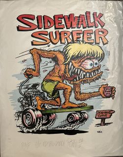 Big Daddy Roth Sidewalk Surfer SIGNED and Numbered Print