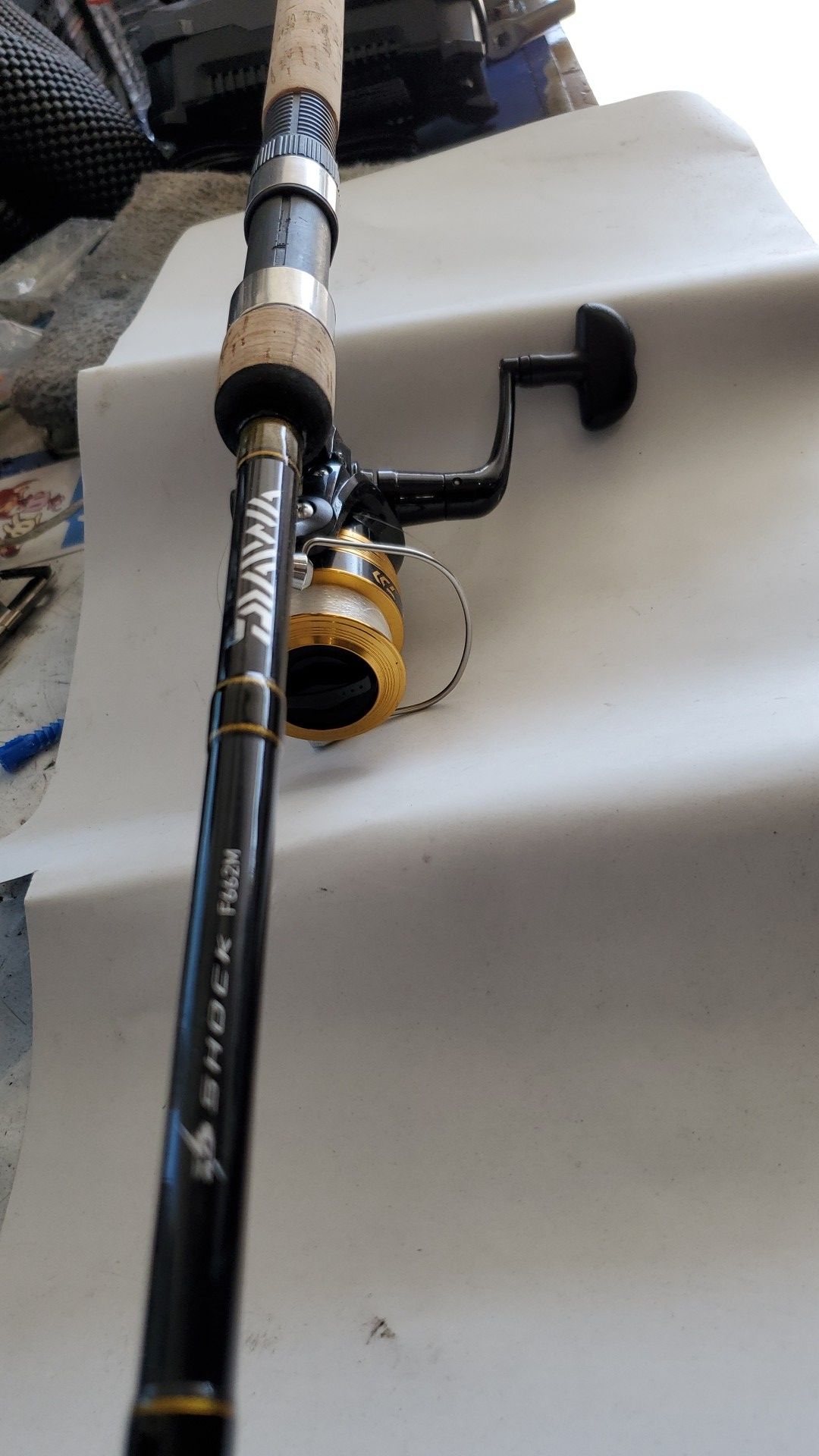 Fishing rod, shock f662m, shock 2500b reel