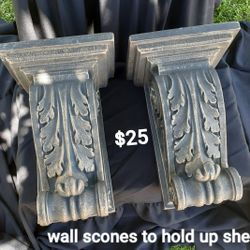 Wall Scones To Hold Up Shelf