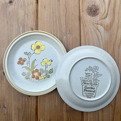 Vintage Heartside Garden Festival Plates (Set of 2 – Made in Japan)