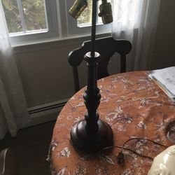  OLD MAHOGANY TABLE LAMP