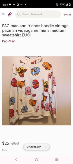 Pac-Man hoodie vintage size medium  fits  like a large asking $25
