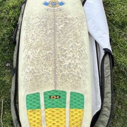 5’10” Larry  Mable Fish Surfboard W/ Channel Islands 2 Board Bag5