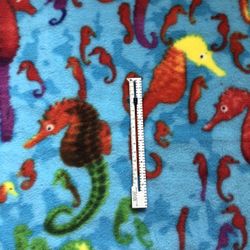 Baby Boys Fleece Fabric Seahorse 31”x40” 