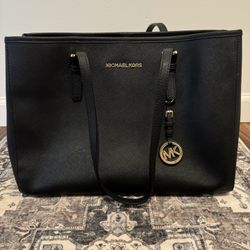 Black Michael Kors Leather Tote