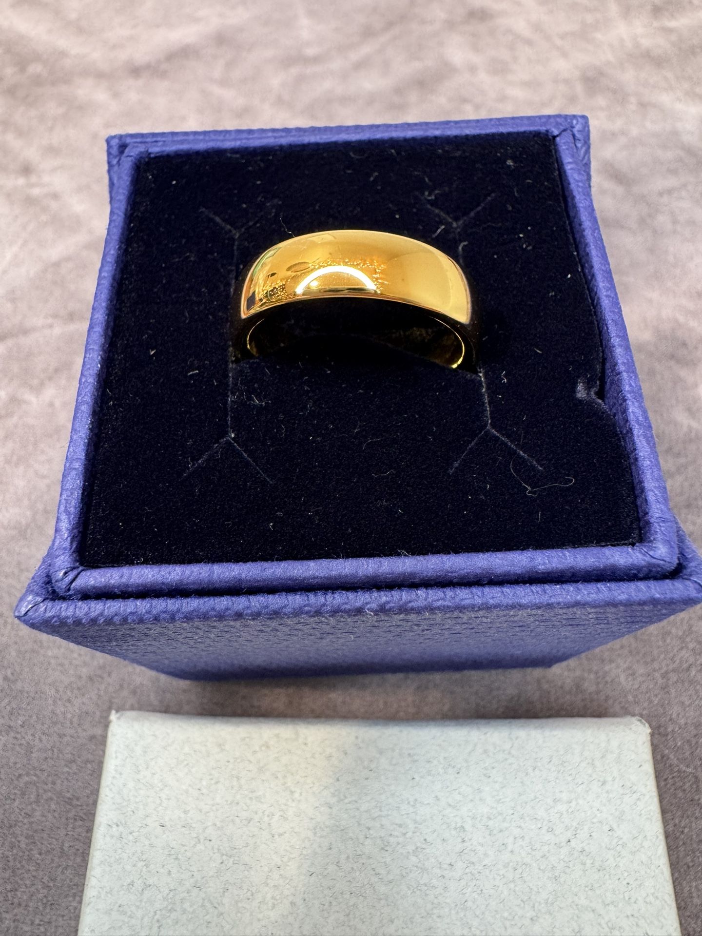 NEW 18K Gold-Plated Tungsten Carbide 6MM Band Size 8