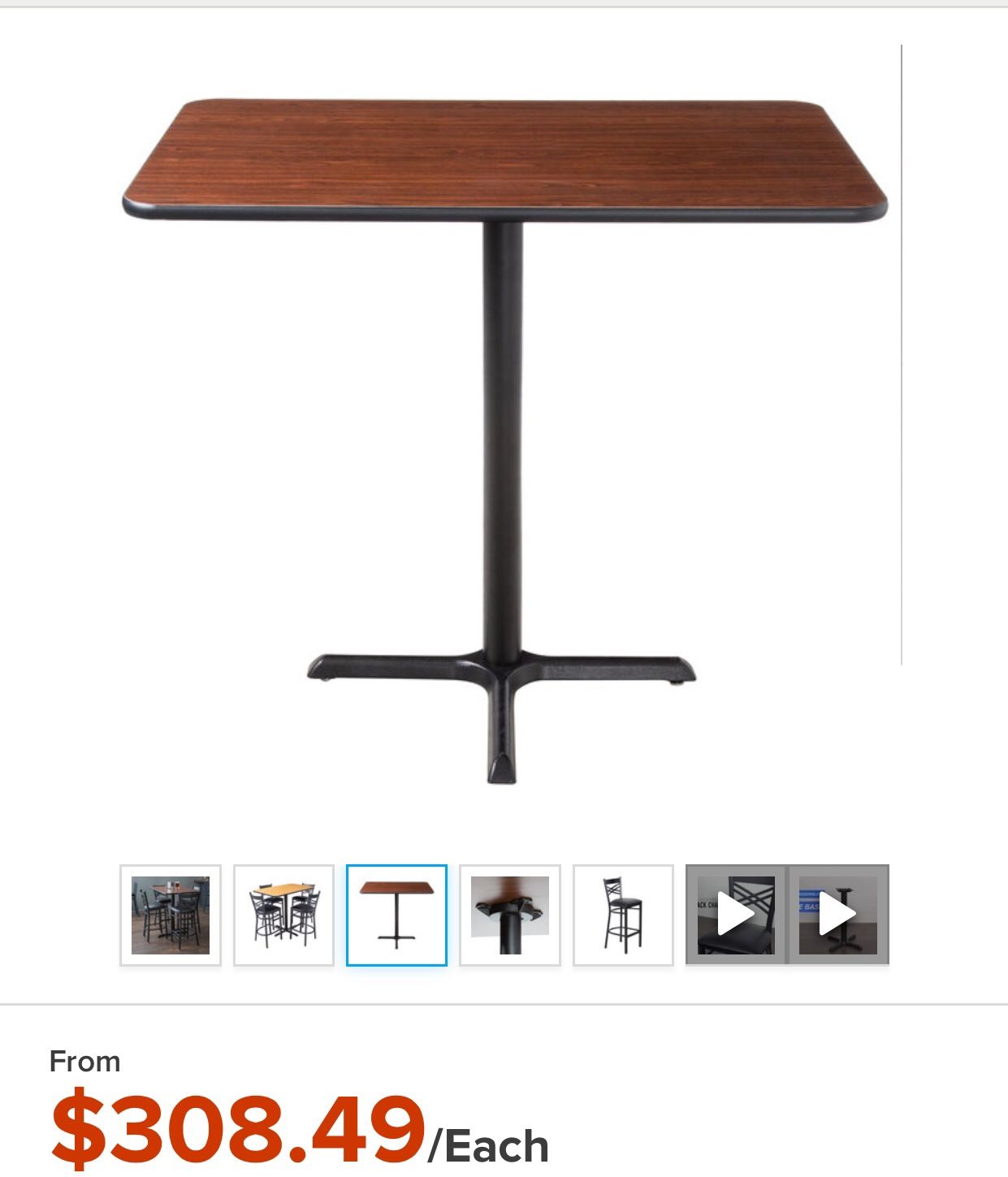 Restaurants heavy duty commercial table with heavy metal base, it was in storage so little dusty