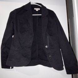 Dual Button Front Black Blazer 