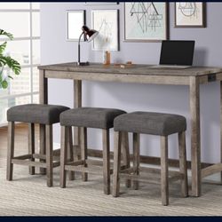 New Bar Table With 3 Stools 