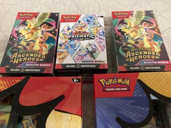 Pokémon🔥 ascended heroes and prismatic  lotbooster bundle