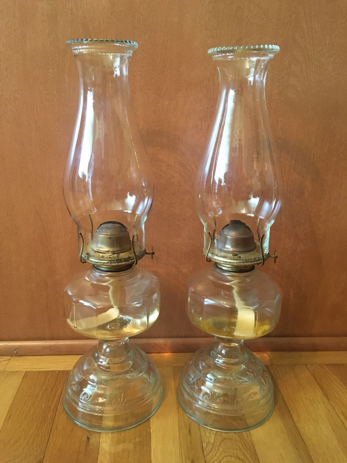 Vintage P&A Eagle Oil Lamps