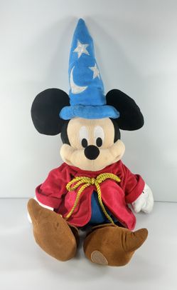 Authentic Genuine Disney Store Wizard Sorcerer Fantasia Mickey Mouse 24" Plush