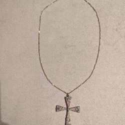 Vintage Cross Pendant & Chain