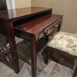 Table Desk Beautiful Slide Out Desk Whit Bench 