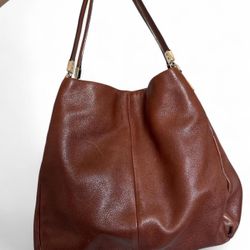 Coach brown cognac leather shoulder bag  