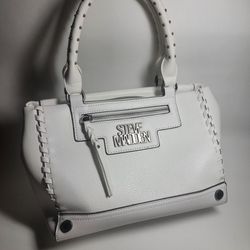 Steve Madden braided white handbag purse