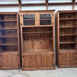 Solid Wood 3‑Piece Wall Unit