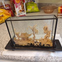 Chinese Cork Carving Diorama
