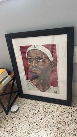 LeBron poster and frame