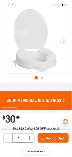 New AquaSense raised toilet seat with lid