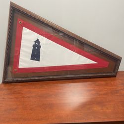 Wood Framed Shadow box International Signal Flag “U.S. Lighthouse Service”