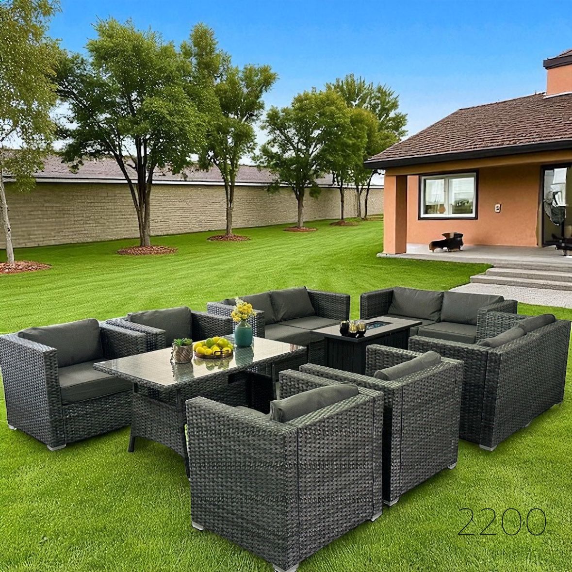 New box patio furniture with cushions(we finance, and deliver)