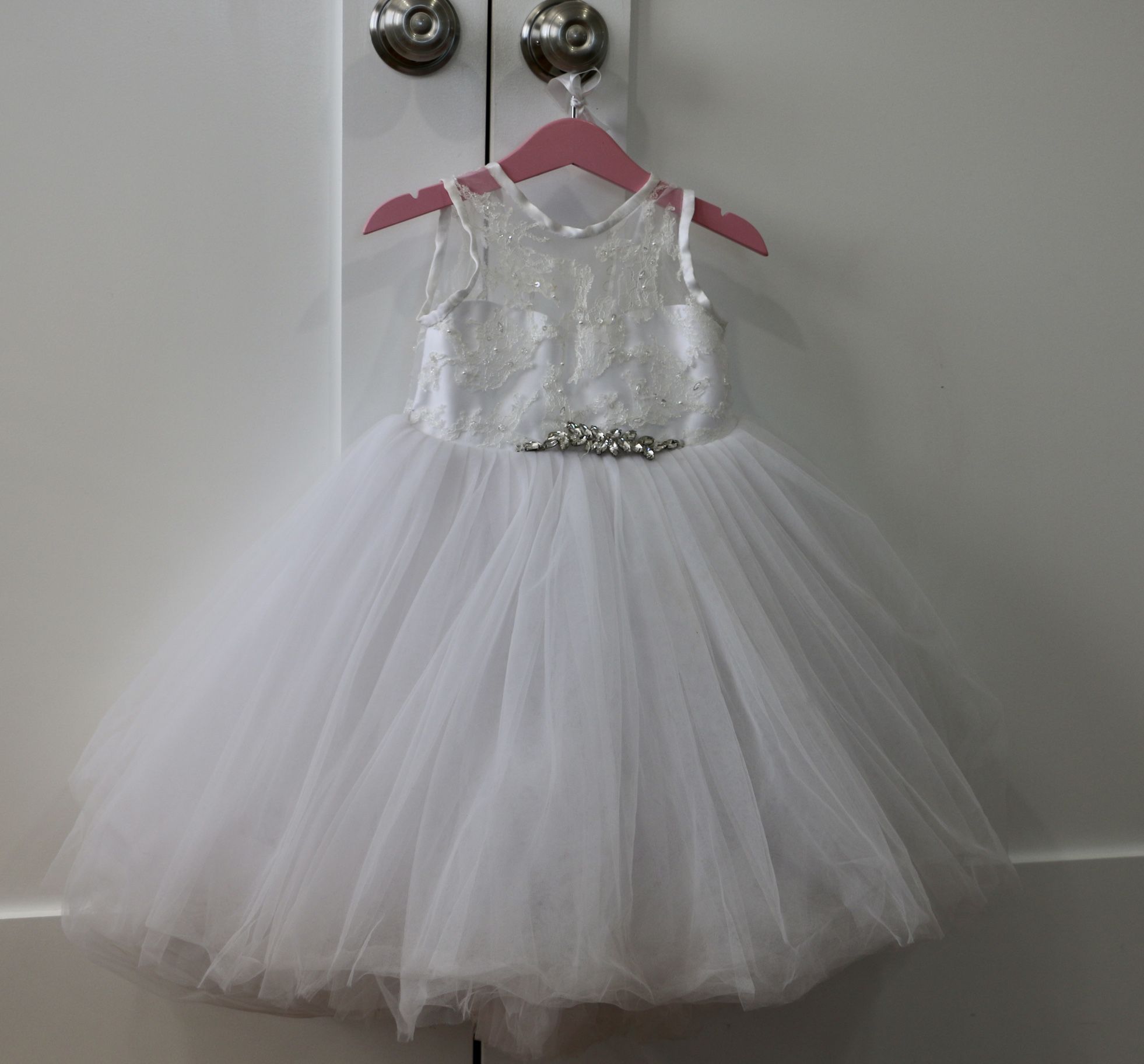Size 2 Dress Used For Flower Grl And Baptism