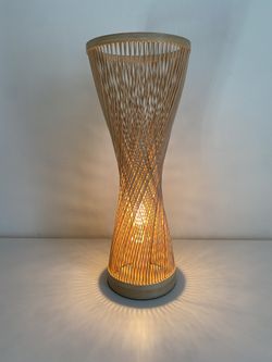 Bamboo Spiral Wicker Table Lamp from Artisan Living